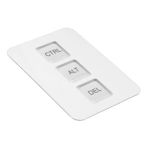 SlipperyJoe's CTRL ALT DEL computer toetsenbord kn Magneet