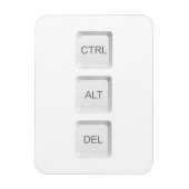 SlipperyJoe's CTRL ALT DEL computer toetsenbord kn Magneet (Verticaal)