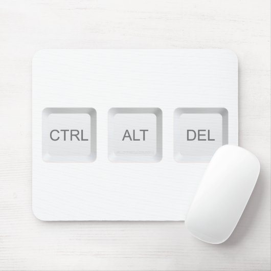 SlipperyJoe's CTRL ALT DEL computer toetsenbord kn Muismat (Met muis)