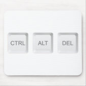SlipperyJoe's CTRL ALT DEL computer toetsenbord kn Muismat (Voorkant)