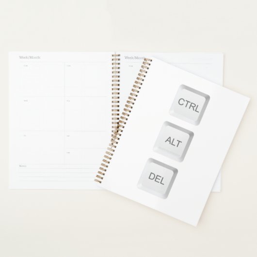 SlipperyJoe's CTRL ALT DEL computer toetsenbord kn Planner (Display)