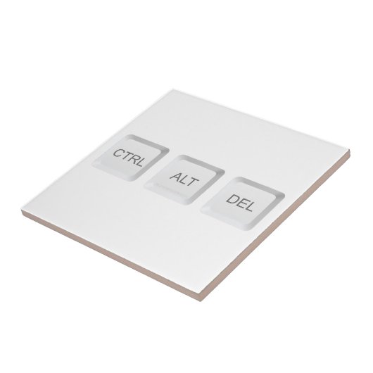 SlipperyJoe's CTRL ALT DEL computer toetsenbord kn Tegeltje (Zijkant)