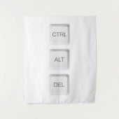 SlipperyJoe's CTRL ALT DEL computer toetsenbord kn Wandkleed (Voorkant)