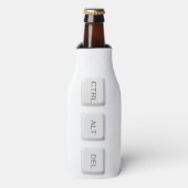 SlipperyJoe's CTRL ALT DEL knoppen drie witte com Flesjeskoeler (Fles Voorkant)