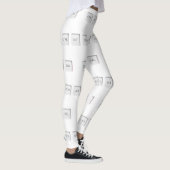 SlipperyJoe's CTRL ALT DEL knoppen drie witte com Leggings (Rechts)