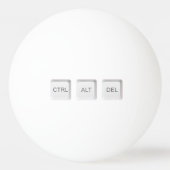 SlipperyJoe's CTRL ALT DEL knoppen drie witte com Pingpongbal (Voorkant)