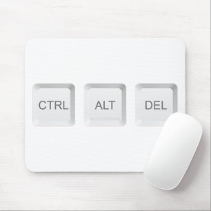 SlipperyJoe's CTRL ALT DEL-toetsenbordknop Muismat