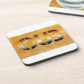 SlipperyJoe's cub beer woord sinaasappel-bruine ti Bier Onderzetter (Linkerzijde)