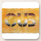 SlipperyJoe's cub beer woord sinaasappel-bruine ti Bier Onderzetter (Voorkant)