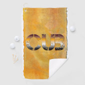 SlipperyJoe's cub beer woord sinaasappel-bruine ti Golfhanddoek (Insitu)