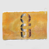 SlipperyJoe's cub beer woord sinaasappel-bruine ti Golfhanddoek (Horizontaal)