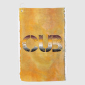 SlipperyJoe's cub beer woord sinaasappel-bruine ti Golfhanddoek (Voorkant)