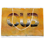 SlipperyJoe's cub beer woord sinaasappel-bruine ti Groot Cadeauzakje (Voorkant)