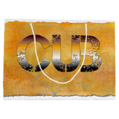 SlipperyJoe's cub beer woord sinaasappel-bruine ti Groot Cadeauzakje (Achterkant)