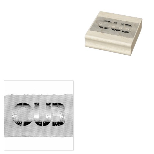 SlipperyJoe's cub beer woord sinaasappel-bruine ti Rubberstempel (Gestempeld)