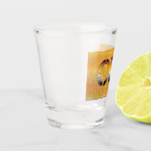 SlipperyJoe's cub beer woord sinaasappel-bruine ti Shot Glas (Links)