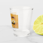 SlipperyJoe's cub beer woord sinaasappel-bruine ti Shot Glas (Rechts)