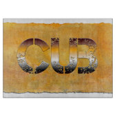 SlipperyJoe's cub beer woord sinaasappel-bruine ti Snijplank (Voorkant)