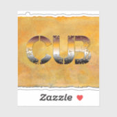 SlipperyJoe's cub beer woord sinaasappel-bruine ti Sticker (Vel)