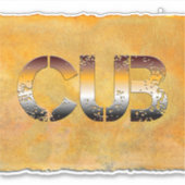 SlipperyJoe's cub beer woord sinaasappel-bruine ti Sticker (Voorkant)