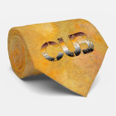 SlipperyJoe's cub beer woord sinaasappel-bruine ti Stropdas (Opgerold)