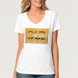 SlipperyJoe's cub beer woord sinaasappel-bruine ti T-shirt