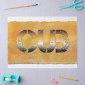 SlipperyJoe's cub beer woord sinaasappel-bruine ti Tissuepapier (Craft)