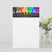 SlipperyJoe's Dancing Pride Shadows gay geschenken Briefpapier (Staand voorkant)