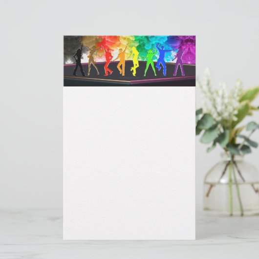 SlipperyJoe's Dancing Pride Shadows gay geschenken Briefpapier (Staand voorkant)