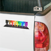 SlipperyJoe's Dancing Pride Shadows gay geschenken Bumpersticker (Op Truck)