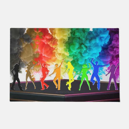 SlipperyJoe's Dancing Pride Shadows gay geschenken Deurmat (Voorkant)