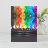 SlipperyJoe's Dancing Pride Shadows gay geschenken Feestdagenkaart (Staand voorkant)