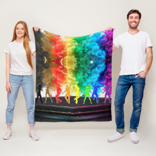 SlipperyJoe's Dancing Pride Shadows gay geschenken Fleece Deken