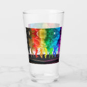 SlipperyJoe's Dancing Pride Shadows gay geschenken Glas (Achterkant)