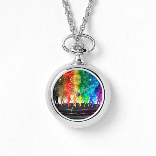 SlipperyJoe's Dancing Pride Shadows gay geschenken Horloge (Voorkant)