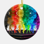 SlipperyJoe's Dancing Pride Shadows gay geschenken Keramisch Ornament (Voorkant)