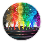 SlipperyJoe's Dancing Pride Shadows gay geschenken Keramische Knop (Voorkant)