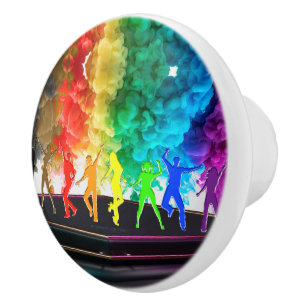 SlipperyJoe's Dancing Pride Shadows gay geschenken Keramische Knop