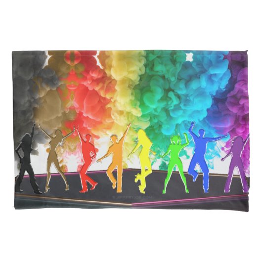 SlipperyJoe's Dancing Pride Shadows gay geschenken Kussensloop (Voorkant)