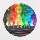 SlipperyJoe's Dancing Pride Shadows gay geschenken Labels (Design 1)