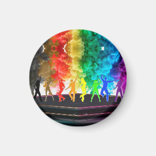 SlipperyJoe's Dancing Pride Shadows gay geschenken Magneet