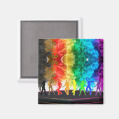 SlipperyJoe's Dancing Pride Shadows gay geschenken Magneet (Voorkant / Achterkant)