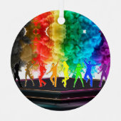 SlipperyJoe's Dancing Pride Shadows gay geschenken Metalen Ornament (Voorkant)