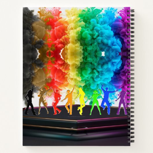 SlipperyJoe's Dancing Pride Shadows gay geschenken Notitieboek (Achterkant)
