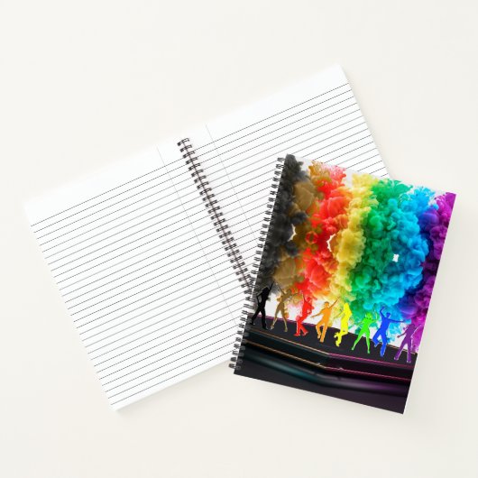 SlipperyJoe's Dancing Pride Shadows gay geschenken Notitieboek (Binnen)