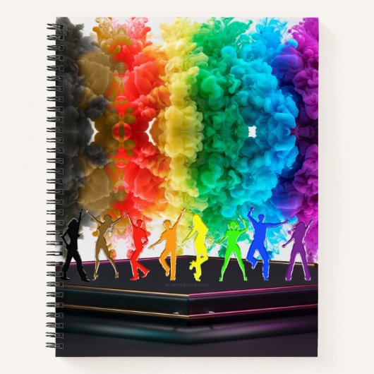 SlipperyJoe's Dancing Pride Shadows gay geschenken Notitieboek (Voorkant)