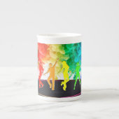 SlipperyJoe's Dancing Pride Shadows gay geschenken Porselein Kop (Voorkant)