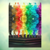 SlipperyJoe's Dancing Pride Shadows gay geschenken Raamsticker (Vel 3)