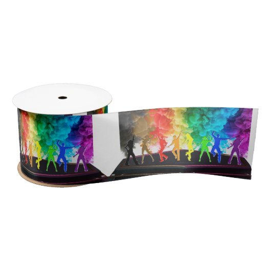 SlipperyJoe's Dancing Pride Shadows gay geschenken Satijnen Lint (Spoel)