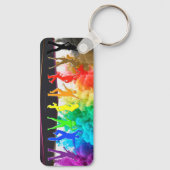 SlipperyJoe's Dancing Pride Shadows gay geschenken Sleutelhanger (Achterkant)